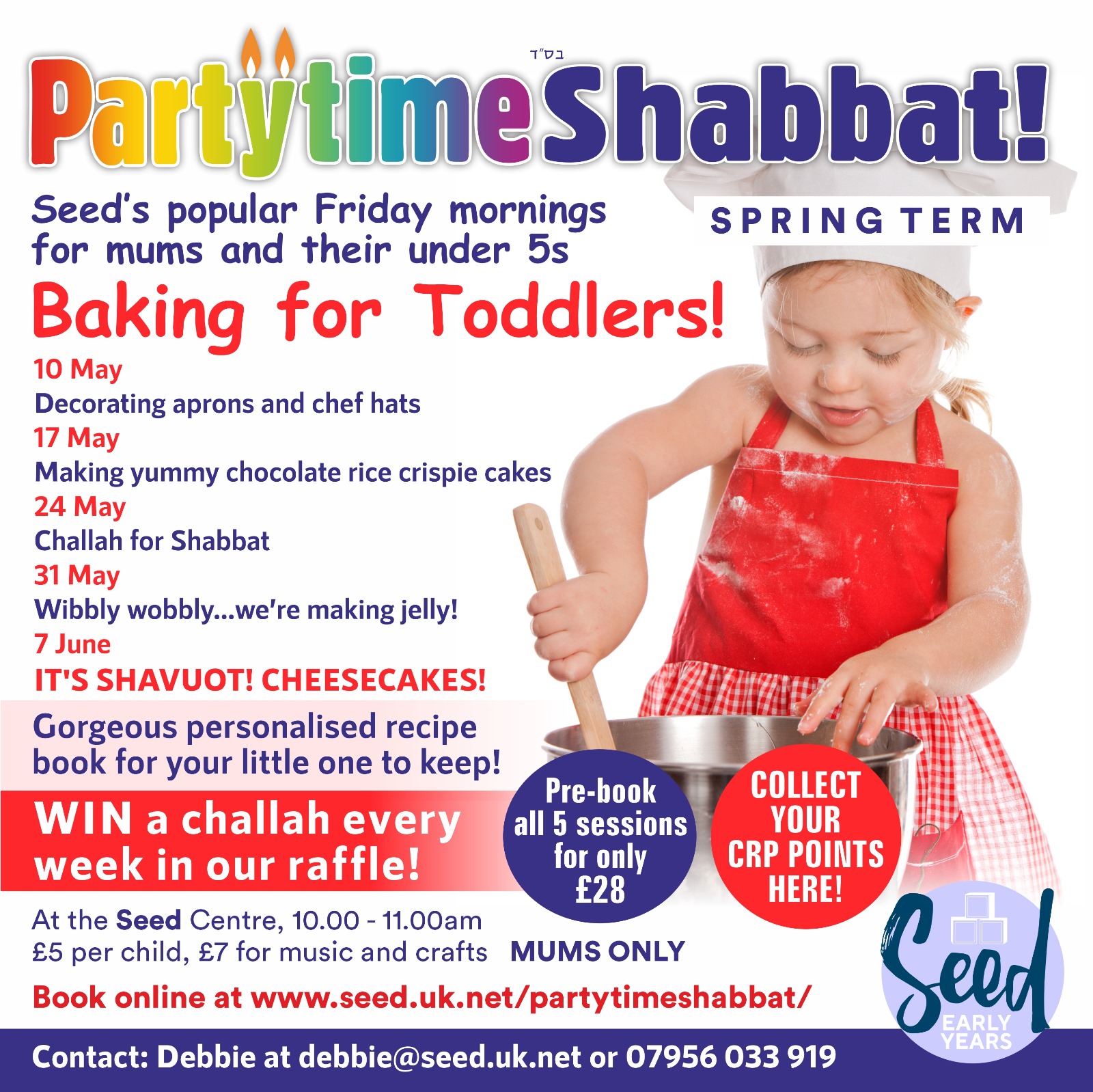 Read more about the article Partytime Shabbat – Spring Term – Baking for Toddlers!
