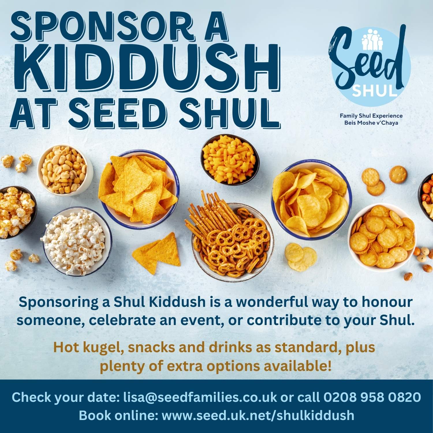 Read more about the article Sponsor a Kiddush at Seed Shul