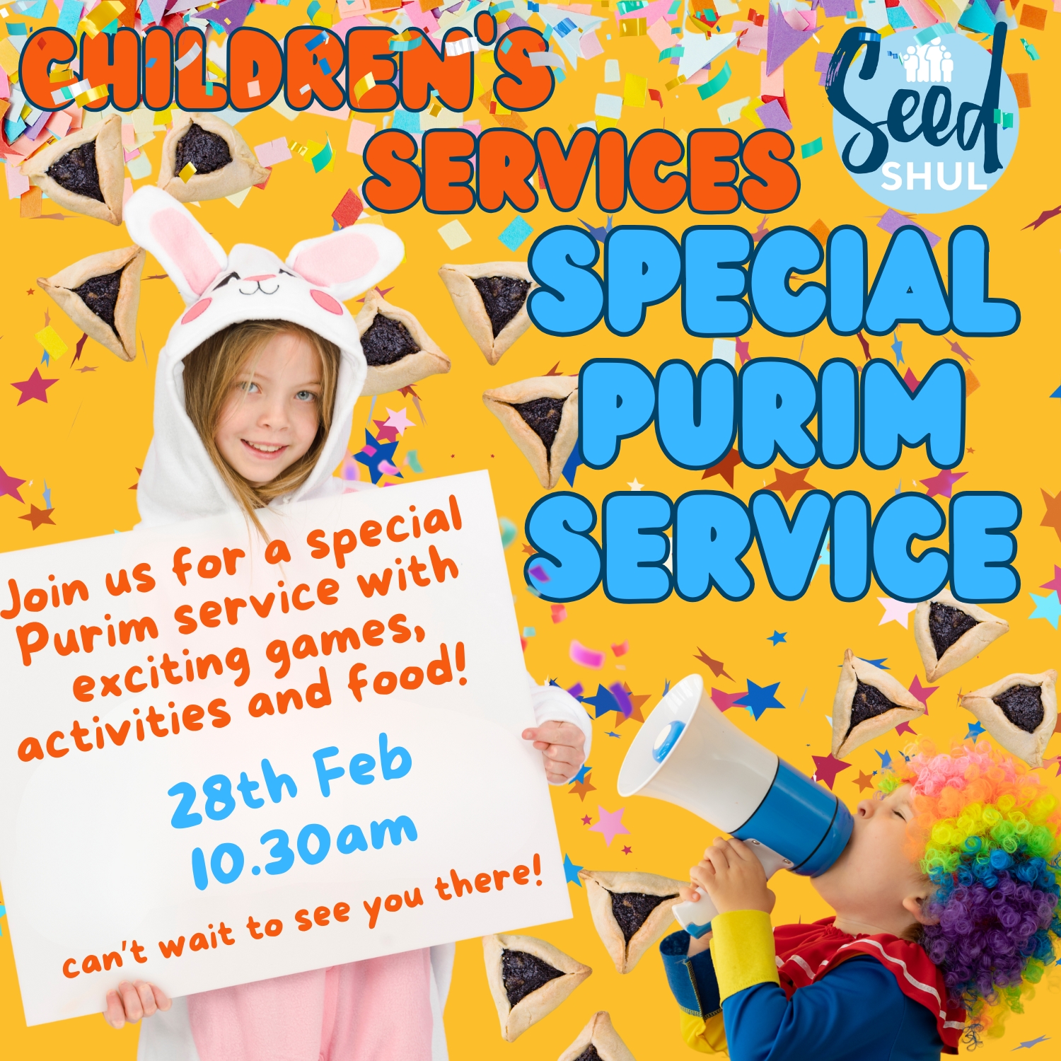 You are currently viewing Children’s Purim service at The Seed Shul